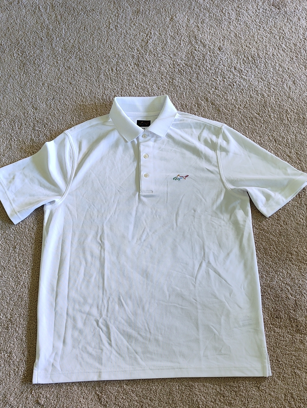 Gre Norman Men's White Polo Shirt with Small Embroidered Logo